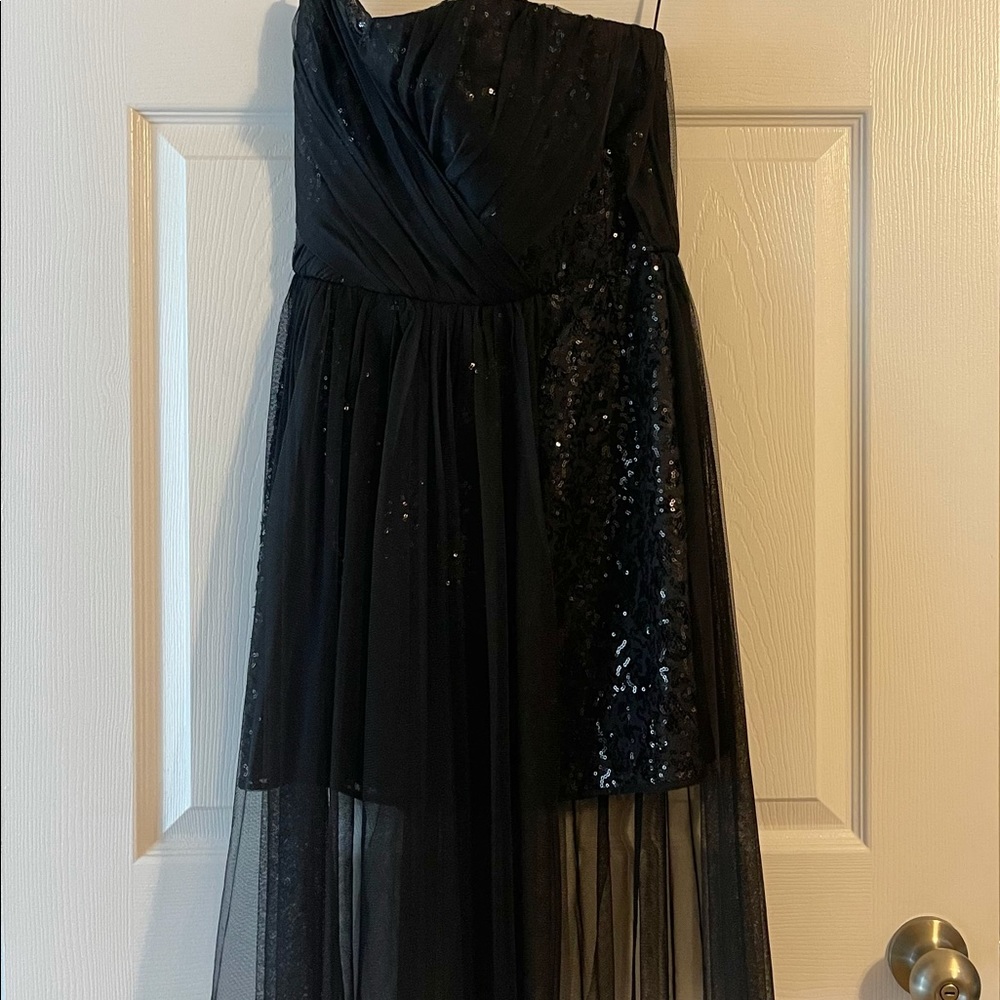 BCBG strapless sequins and sheer dress…size 6 but it runs small.